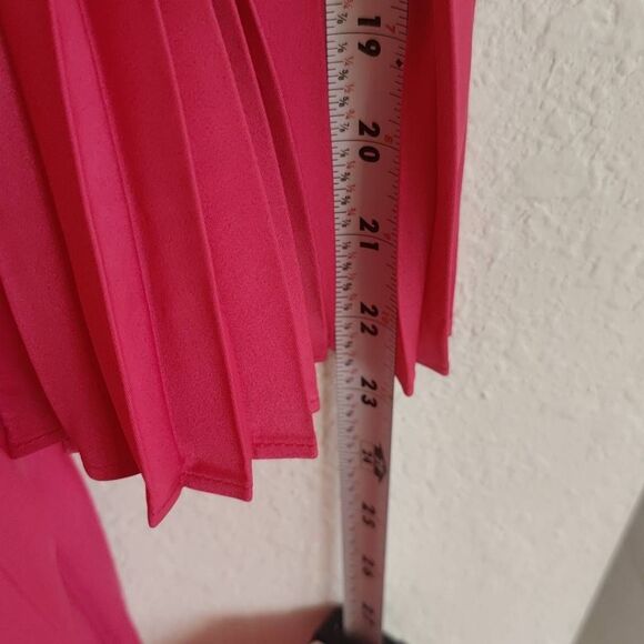 Alamour Dress Womens Size XL Analu Pleated Midi Hot Pink - Picture 12 of 12
